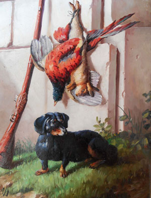 394-T1 | 20cm x 25cm | chien de chasse 